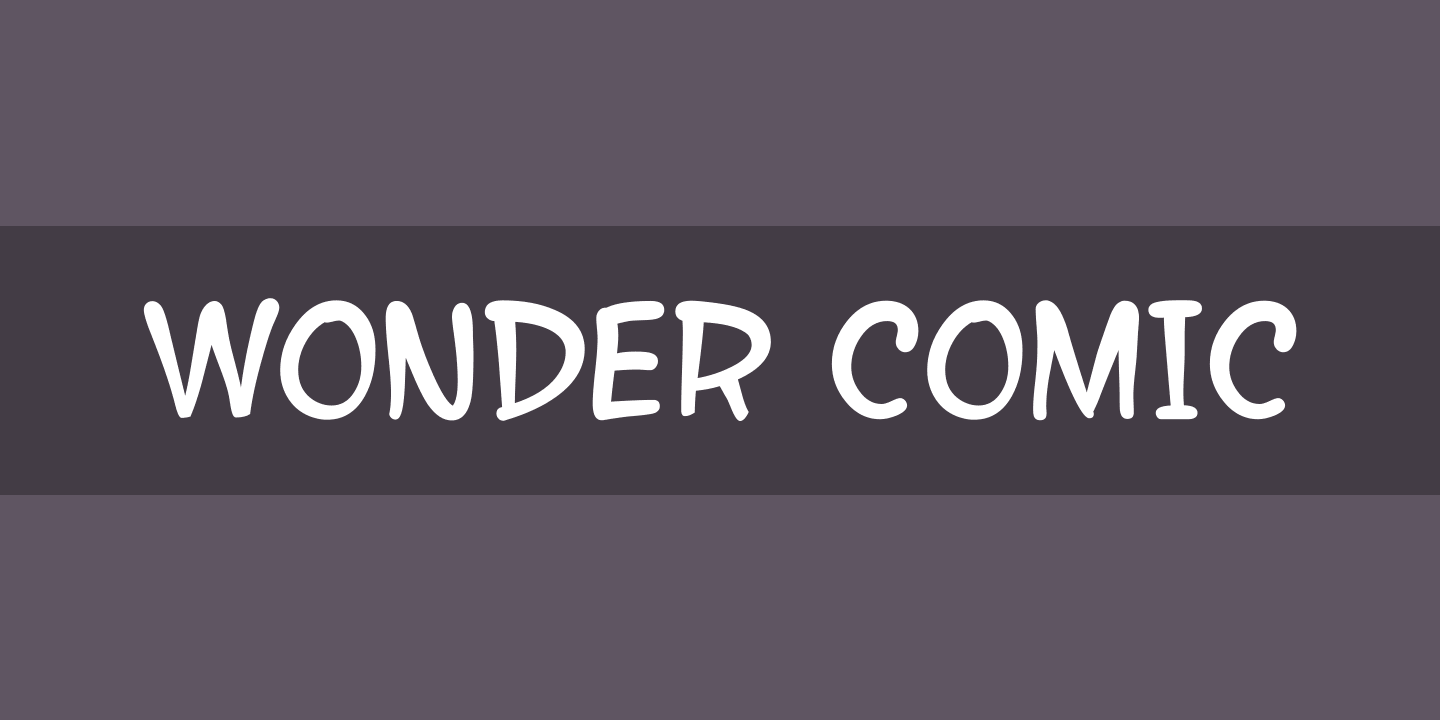 Пример шрифта Wonder Comic Italic